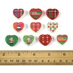 20Pcs Christmas Printed Opaque Acrylic Beads&nbsp;OACR-FS0002-53A