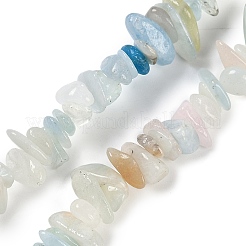 天然石モルガナイトビーズ連売り  チップ  5~8x5~8mm  穴：0.8mm  32''（81.28センチメートル）&nbsp;G-F716-03-A