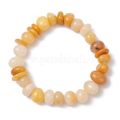 Natural Topaz Jade Beaded Stretch Bracelets for Unisex&nbsp;BJEW-JB12068-02