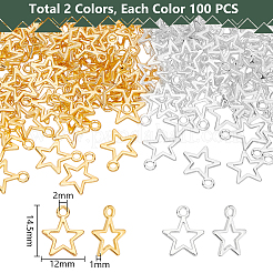 200Pcs 2 Colors Alloy Charms&nbsp;FIND-UN0004-29