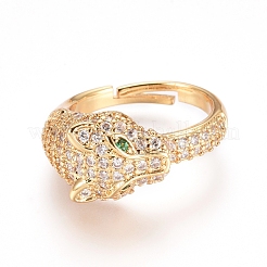 Adjustable Brass Finger Rings&nbsp;RJEW-G096-34G