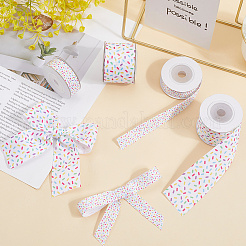 4Rolls 2 Styles Printed Polyester Grosgrain Ribbons&nbsp;OCOR-GF0004-70