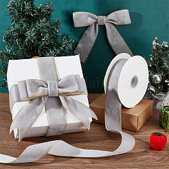 9M Single Face Velvet Ribbon with Gold Edge&nbsp;OCOR-WH0092-09A