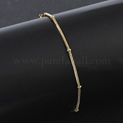 304 Stainless Steel Rondelle Round Snake Chain Bracelets&nbsp;SA-CBA2696-18G