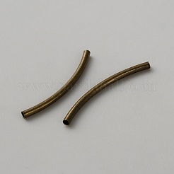 Brass Curved Tube Beads&nbsp;KK-WH0103-003D-AB