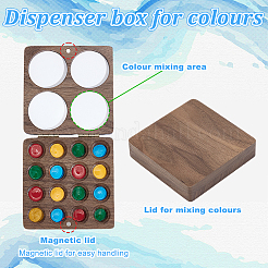 Black Walnut Wood Paintbox&nbsp;AJEW-WH0248-576