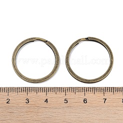 アイアン製キーリング  キーホルダー留め金のパーツ  アンティークブロンズ  21mm&nbsp;IFIN-Q067-AB