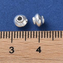 合金のスペーサービーズ  長持ちメッキ  提灯の形  銀  5x4.2mm  穴：1mm&nbsp;PALLOY-F309-30S