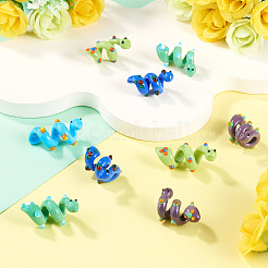 10Pcs 5 Colors Handmade Lampwork Enamel Beads&nbsp;LAMP-TA0002-48A