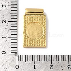 Rack Plating Religion Brass Pave Shell Rectangle Pendants&nbsp;KK-K345-14G