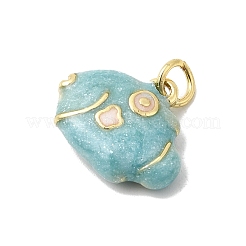 Brass Enamel Pendants&nbsp;KK-P343-03G-03