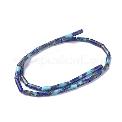 Assembled Synthetic Gold Line Turquoise and Lapis Lazuli Beads Strands&nbsp;G-D0006-A02