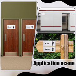 2Pcs 2 Styles Aluminum Women Restroom Toilet Sign Board&nbsp;AJEW-WR0003-26A