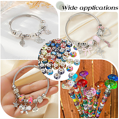 100Pcs 10 Colors Resin European Beads&nbsp;RPDL-PA0001-01