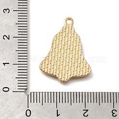 クリスマステーマ合金エナメルペンダント  ライトゴールド  鐘  24x18.5x2mm  穴：1.6mm&nbsp;ENAM-Q509-01KCG-07