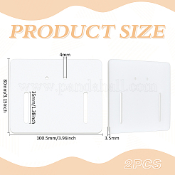 プラスチック製のカードホルダー  ホワイト  8x10.05x0.35cm&nbsp;AJEW-WH0473-36B