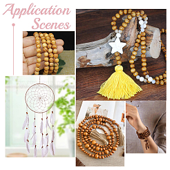 300Pcs 3 Styles Round Natural Wood Beads&nbsp;WOOD-GF0001-89B