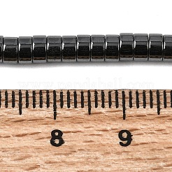 グレード2A磁気なし合成ヘマタイトビーズ連売り  ヒシビーズ  フラットラウンド/ディスク  4.5x2.5mm  穴：1mm  約160個/連  16インチ&nbsp;G-F161-16C