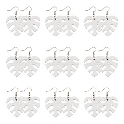 DIY Monstera Leaf Dangle Earring Making Kits&nbsp;DIY-TA0008-38