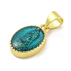 Rack Plating Brass Enamel Pendants&nbsp;KK-B091-15C
