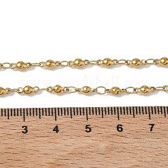 304ステンレススチールボールリンクチェーンネックレス女性用  ゴールドカラー  15.75インチ（40cm）&nbsp;NJEW-JN06037
