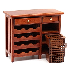 木製ミニチュア装飾品  マイクロランドスケープホームドールハウスアクセサリー  小道具の装飾のふりをする  シエナ  106x47x90mm&nbsp;PW-WG4D8D5-01