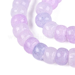 グラデーション染めガラスビーズ連売り  天然石風  ロンデル  プラム  6x4mm  穴：0.8~1.2mm  約185~196個/連  29.13~31.30インチ（74~79.5cm）&nbsp;X-GLAA-Q106-05A-A11