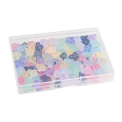 120Pcs 9 Colors Transparent Spray Paint Glass Beads&nbsp;GLAA-FS0002-12C