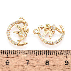 Brass Micro Pave Cubic Zirconia Pendants&nbsp;KK-N263-113G