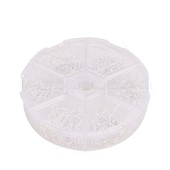 19mmシルバーニッケルフリー真鍮のイヤリングは、ジュエリーのための120つのボックスにフック  約{1}個/箱&nbsp;KK-PH0015-01S-NF