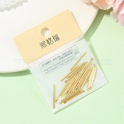 シーグレース真鍮ペンダント  バー  カドミウムフリー＆ニッケルフリー＆鉛フリー  長持ちメッキ  18KGP本金メッキ  20x2x1mm  穴：0.9mm&nbsp;XGR0131G-140G