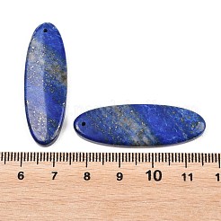 天然石ラピスラズリペンダント  マッチするチャーム  楕円形のチャーム  40~41x13~13.5x4~4.5mm  穴：1.2mm&nbsp;G-B187-01B-02
