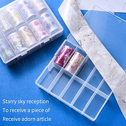 プラスチックビーズ収納ケース  長方形  透明  12.5x10x3cm  内径：2.4x4.8のCM&nbsp;OFFICE-Q006-11