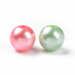 パール調アクリルビーズ  ラウンド  ミックスカラー  8x7.5mm  穴：2.4mm  約2272個/500g&nbsp;OACR-E013-29B