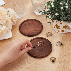 2Pcs Black Walnut Wood Cup Mats&nbsp;AJEW-CL0006-41