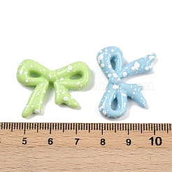 スプレー塗装された不透明なアクリルビーズ  蝶結び  ミックスカラー  23.5x29x6mm  穴：2.5mm&nbsp;OACR-A040-10