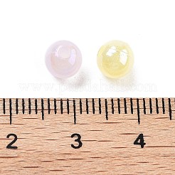 プラスチックビーズ  ABカラーメッキ  ラウンド  ミックスカラー  6mm  穴：1mm  約4165個/500g&nbsp;KY-L082-02A