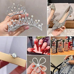 30個 5スタイル キュービックジルコニアカボション  グレードA  多面カット  ダイヤモンド  透明  1~5x1~3mm  6個/スタイル&nbsp;ZIRC-YW0001-14