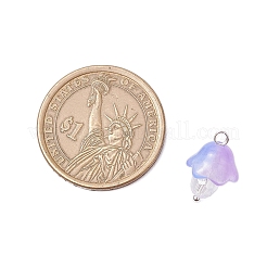 Mushroom Transparent Glass Pendants&nbsp;PALLOY-JF03654-02