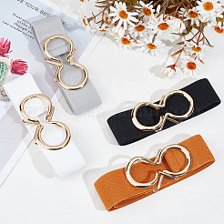 4Pcs 4 Colors Polyester Elastic Corset Belts with Alloy Ring Buckle&nbsp;AJEW-GO0001-40