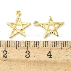 真鍮製チャーム  スター  18KGP本金メッキ  13x11x1mm  穴：1.2mm&nbsp;KK-C083-06G