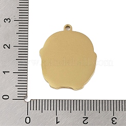 ステンレスペンダント201個  フクロウチャーム  ゴールドカラー  24.5x20.5x1.5mm  穴：1mm&nbsp;STAS-C095-08G