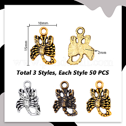 150Pcs 3 Styles Tibetan Style Alloy Pendants&nbsp;FIND-PH0027-76