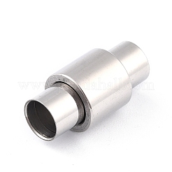 変色しにくい304ステンレススチール製のマグネット留め具と接着端  コラム  ステンレス鋼色  20x10mm  穴：6mm&nbsp;LS-STAS-F276-04P