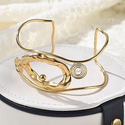 304 Stainless Steel Cuff Bangles for Women&nbsp;BJEW-Z091-05G-01