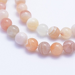 Natural Botswana Agate Beads Strands&nbsp;G-F530-04-4mm