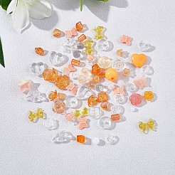 150 Pieces Random Rose Acrylic Beads Bear Pastel Spacer Beads Butterfly Loose Beads for Jewelry Keychain Phone Lanyard Making&nbsp;JX543I
