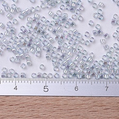 MIYUKIデリカビーズ  シリンダー  日本製シードビーズ  11/0  （db0110)透明ライトマリンブルーゴールド光沢  1.3x1.6mm  穴：0.8mm  約2000PCS /ボトル  10 G /ボトル&nbsp;SEED-JP0008-DB0110