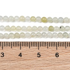 天然新しいヒスイの​​ビーズ連売り  スムーズなラウンド  3mm  穴：0.5mm  約134個/連  15.75''（40センチメートル）&nbsp;GG-CBA0389-A04-3mm
