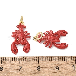 Brass Enamel Pendants&nbsp;KK-D019-27G